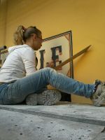 esecuzione di un'insegna murale